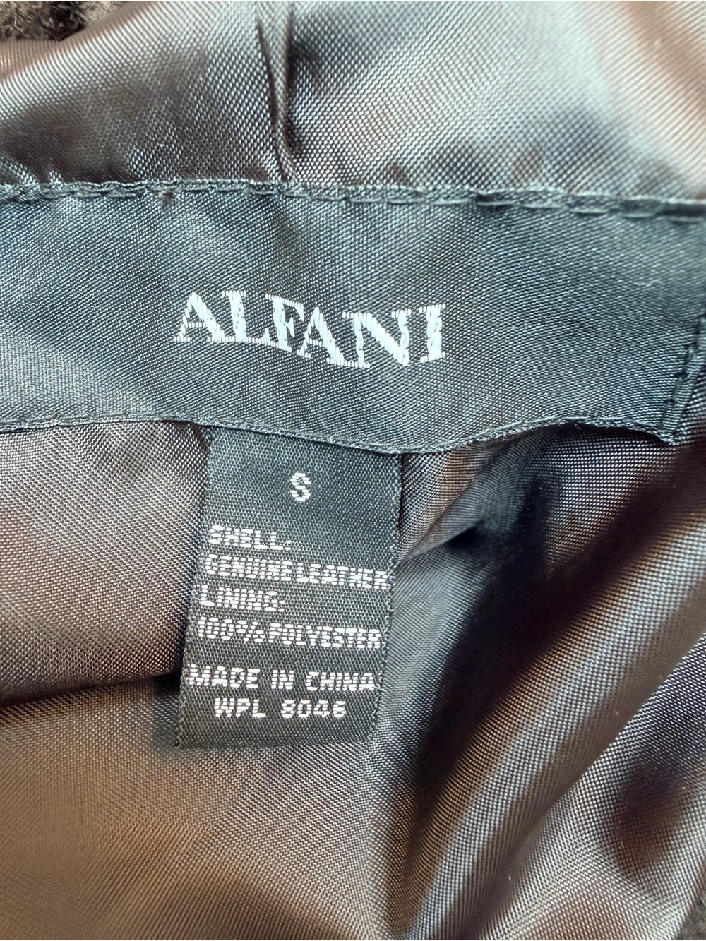 Vintage Alfani Y2K Chic Genuine Leather Brown Suede Jacket Faux Fur Collar Size - Picture 9 of 11